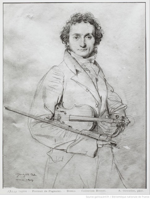 Nicolò Paganini (1782-1840) Portrait by Ingres Source: Bibliothèque national de France (Gallica)